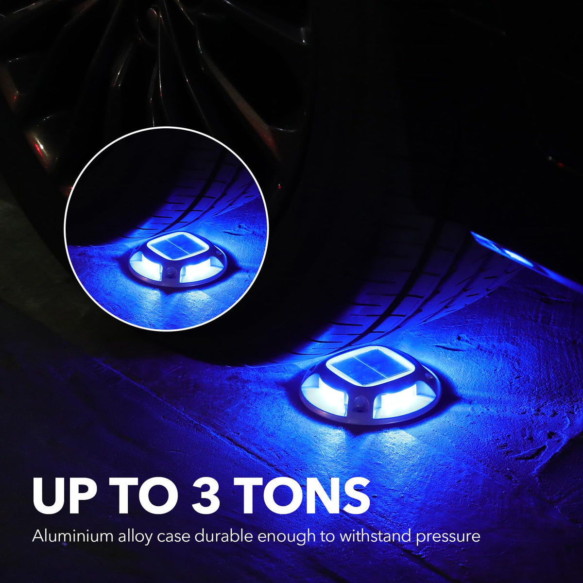 AGPTEK Solar Driveway Lights Outdoor 8 Pack, 2 Color Modes LED Deck Dock