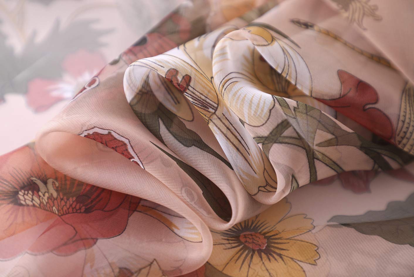 Shanlin Super Large Silk Feel Floral Scarves for Women in Gift Box