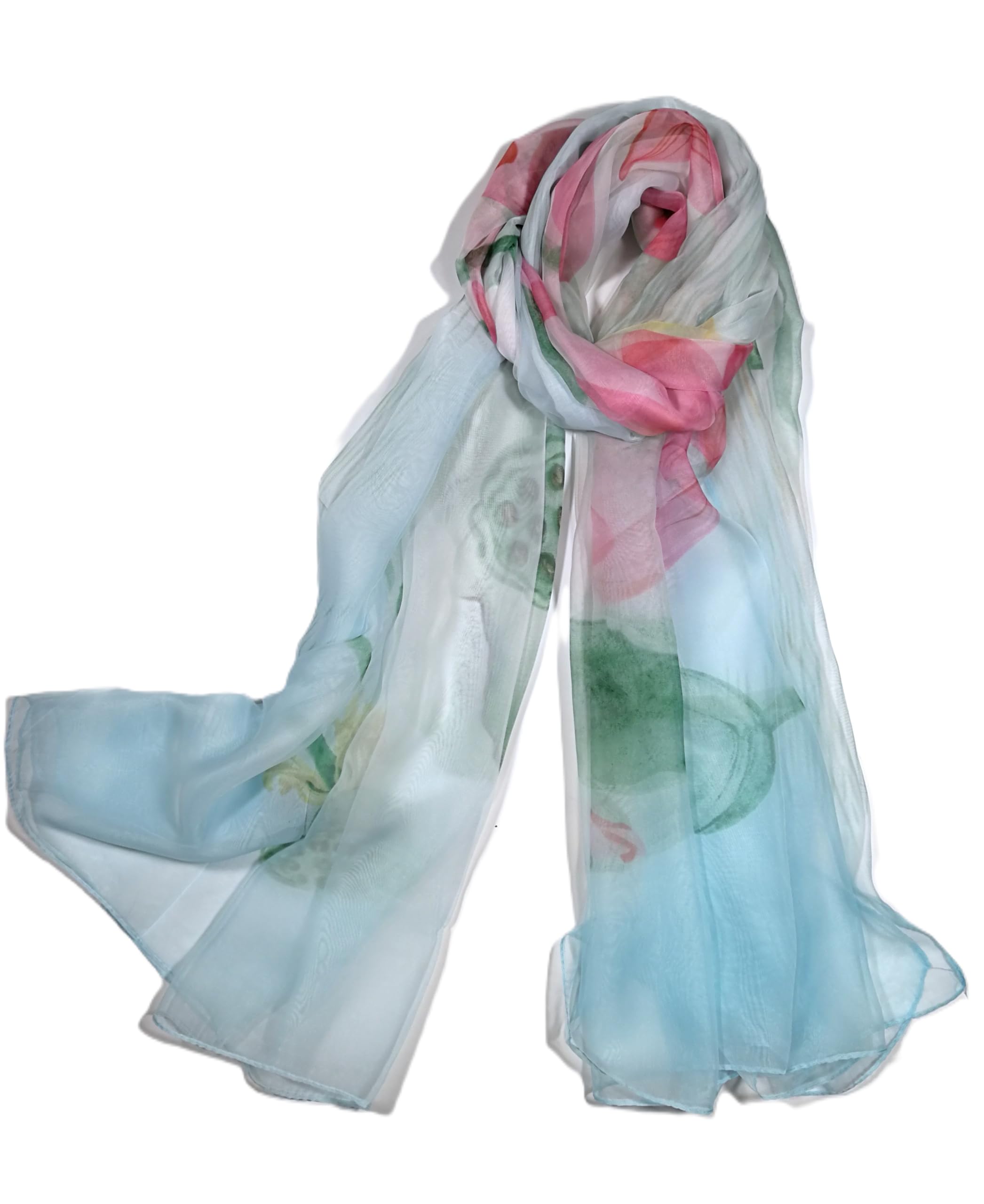 Shanlin Super Large Silk Feel Floral Scarves for Women in Gift Box