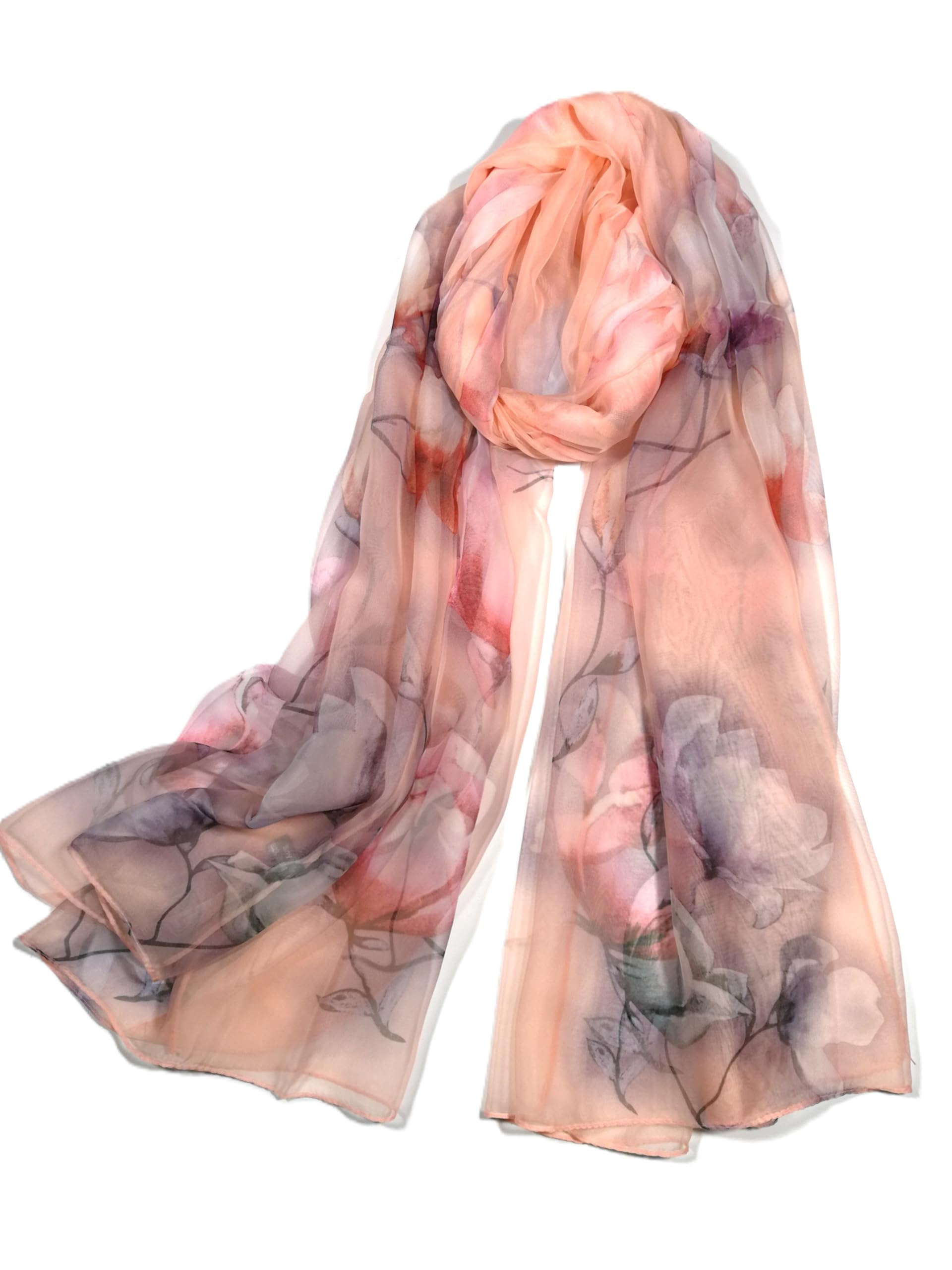 Shanlin Super Large Silk Feel Floral Scarves for Women in Gift Box