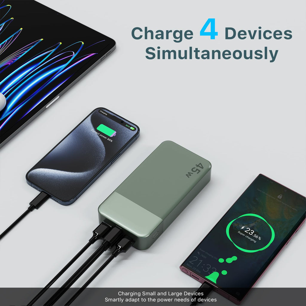 NOBIS Portable Charger 45W 20000mAh Power Bank Fast Charging