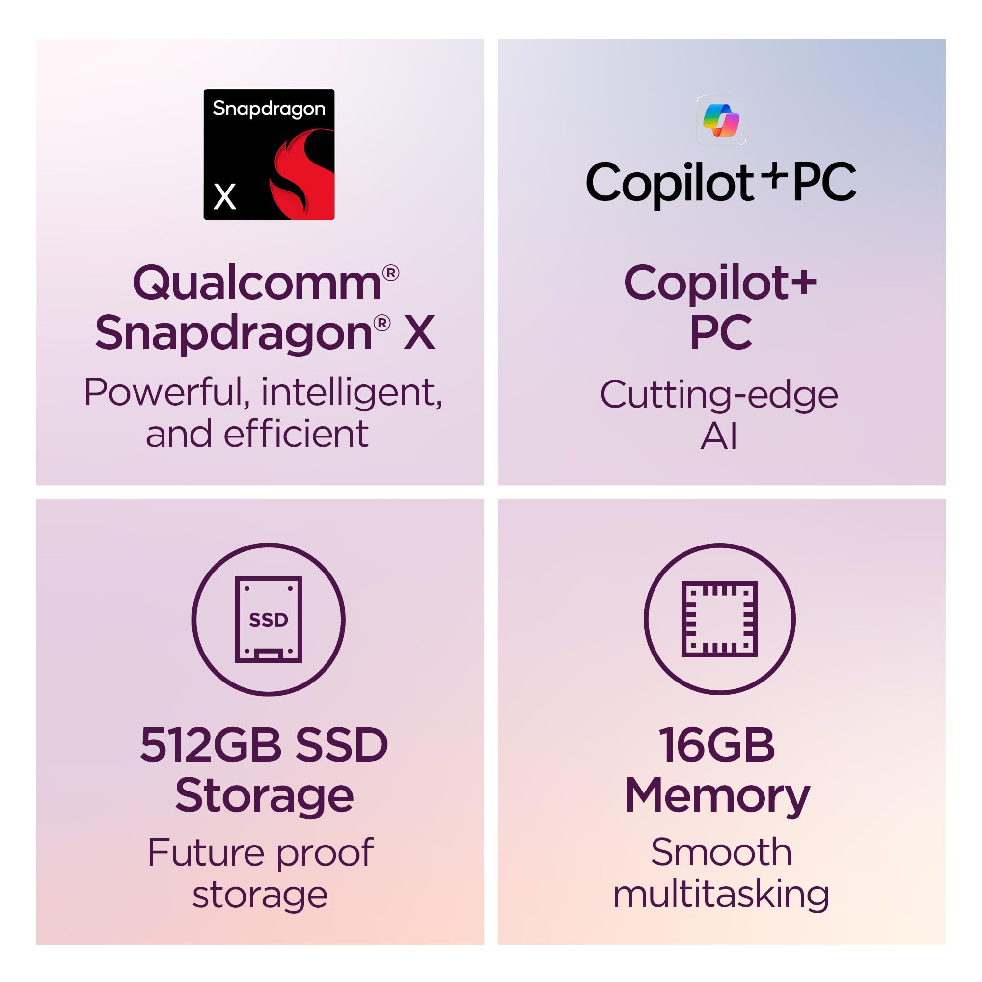 Lenovo IdeaPad Slim 3X - 2025 - Everyday AI Laptop - Copilot+ PC - 15.3" WUXGA Display - 16 GB Memory - 512 GB Storage - Qualcomm® Snapdragon® X - Luna Grey