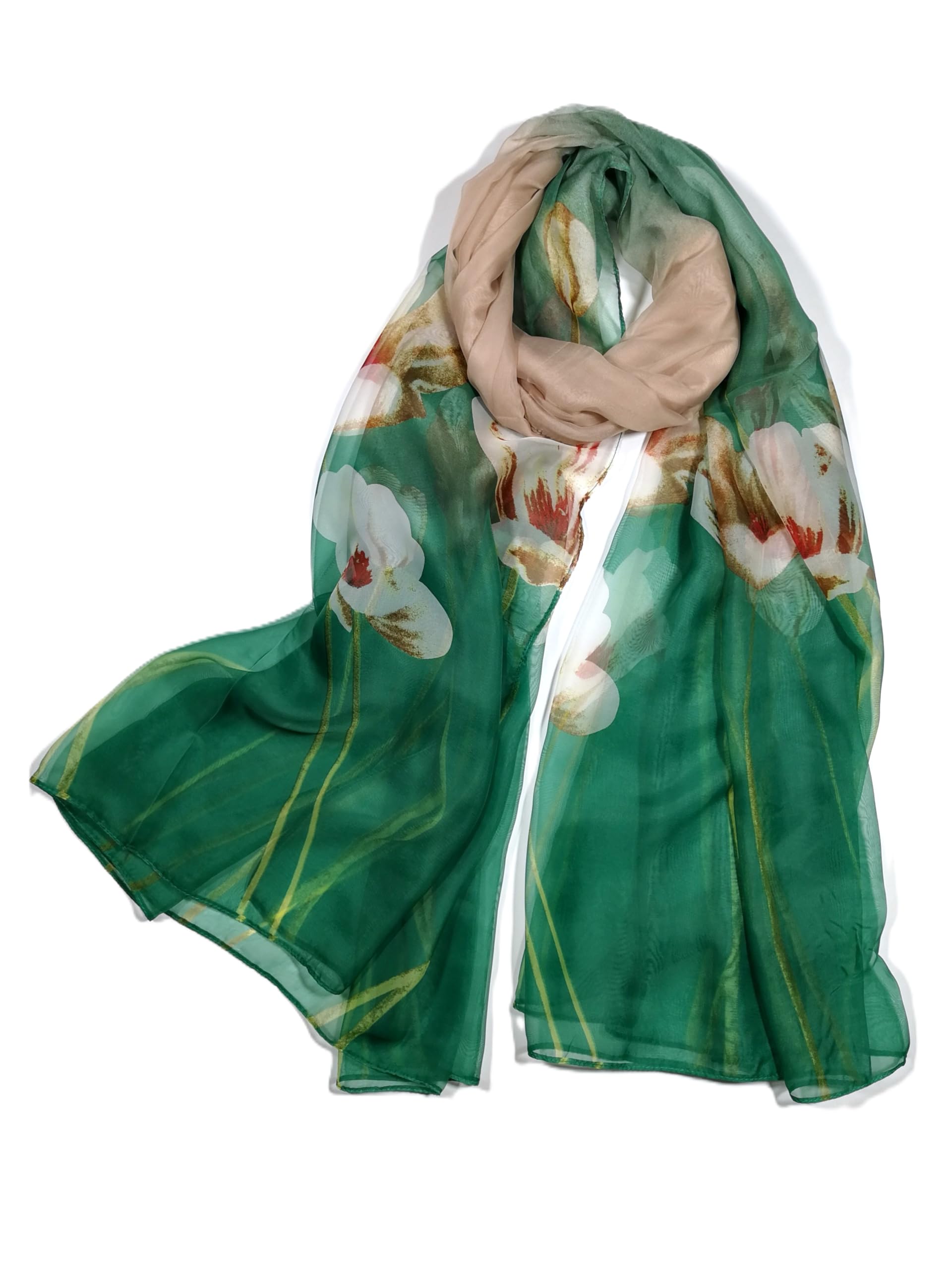 Shanlin Super Large Silk Feel Floral Scarves for Women in Gift Box