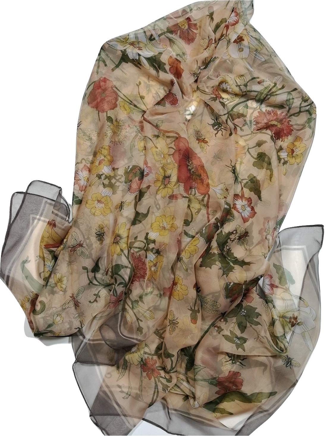 Shanlin Super Large Silk Feel Floral Scarves for Women in Gift Box