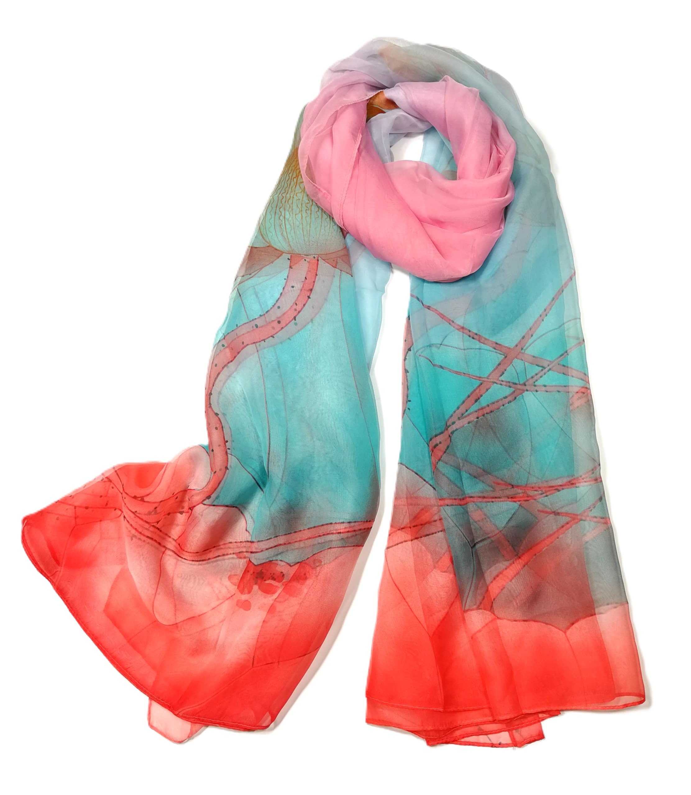 Shanlin Super Large Silk Feel Floral Scarves for Women in Gift Box
