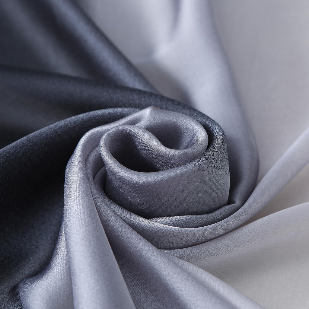ZMC Long Silk Feeling Scarf 70 * 35", Gradient Scarf Sun-proof Shawl Wrap Headscarf for Women Spring Summer