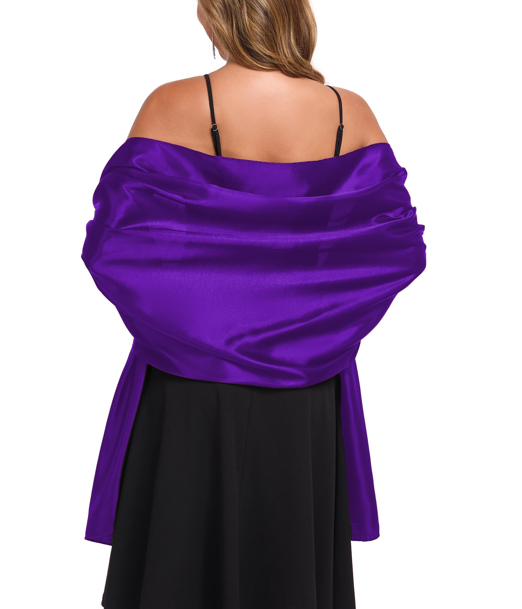 TONGFANTFL Shawls and Wraps for Evening Dresses Satin Women Long Scarf Wedding Guest Shawl