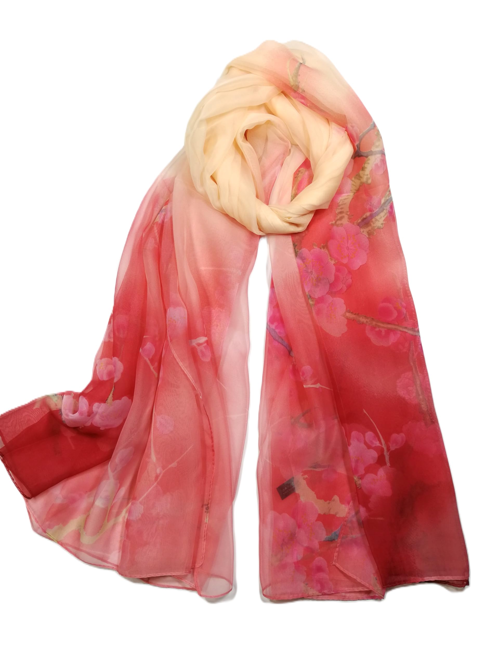Shanlin Super Large Silk Feel Floral Scarves for Women in Gift Box