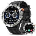 Smart Watches for Men, Bluetooth Call Military Smart Watch, Waterproof Fitness Tracker with Heart Rate/Blood Oxygen/Sleep Monitor/124 Sports Modes, Tactical Watch for Android Phones & iPhone (Black)