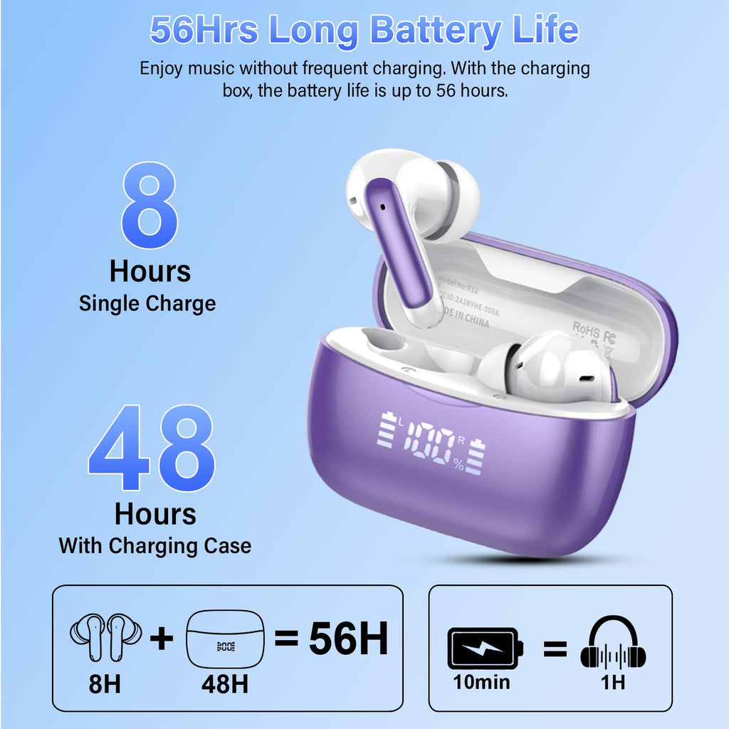 AI Translation Earbuds Real Time with Audio and Video Calls, 164 Language/7 Translation Modes Translator Earbuds Bluetooth 5.4 with APP, 48H AI Ear Buds Translator Device for Business/Learning/Travel