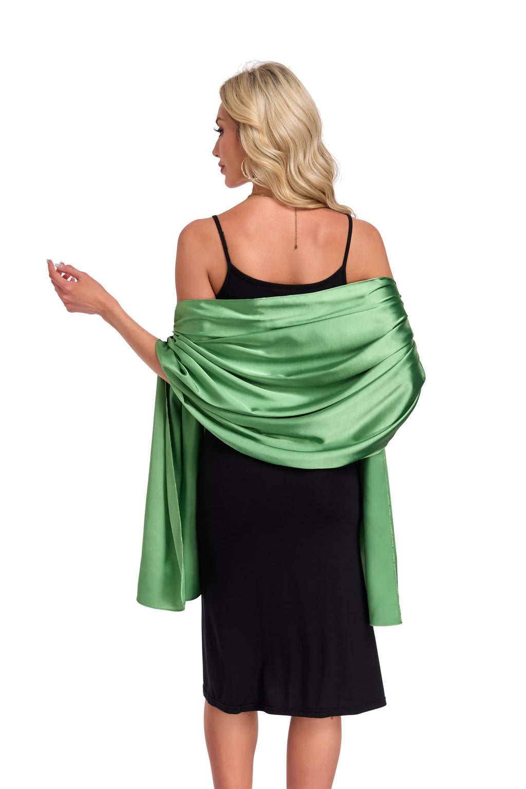 TONGFANTFL Shawls and Wraps for Evening Dresses Satin Women Long Scarf Wedding Guest Shawl