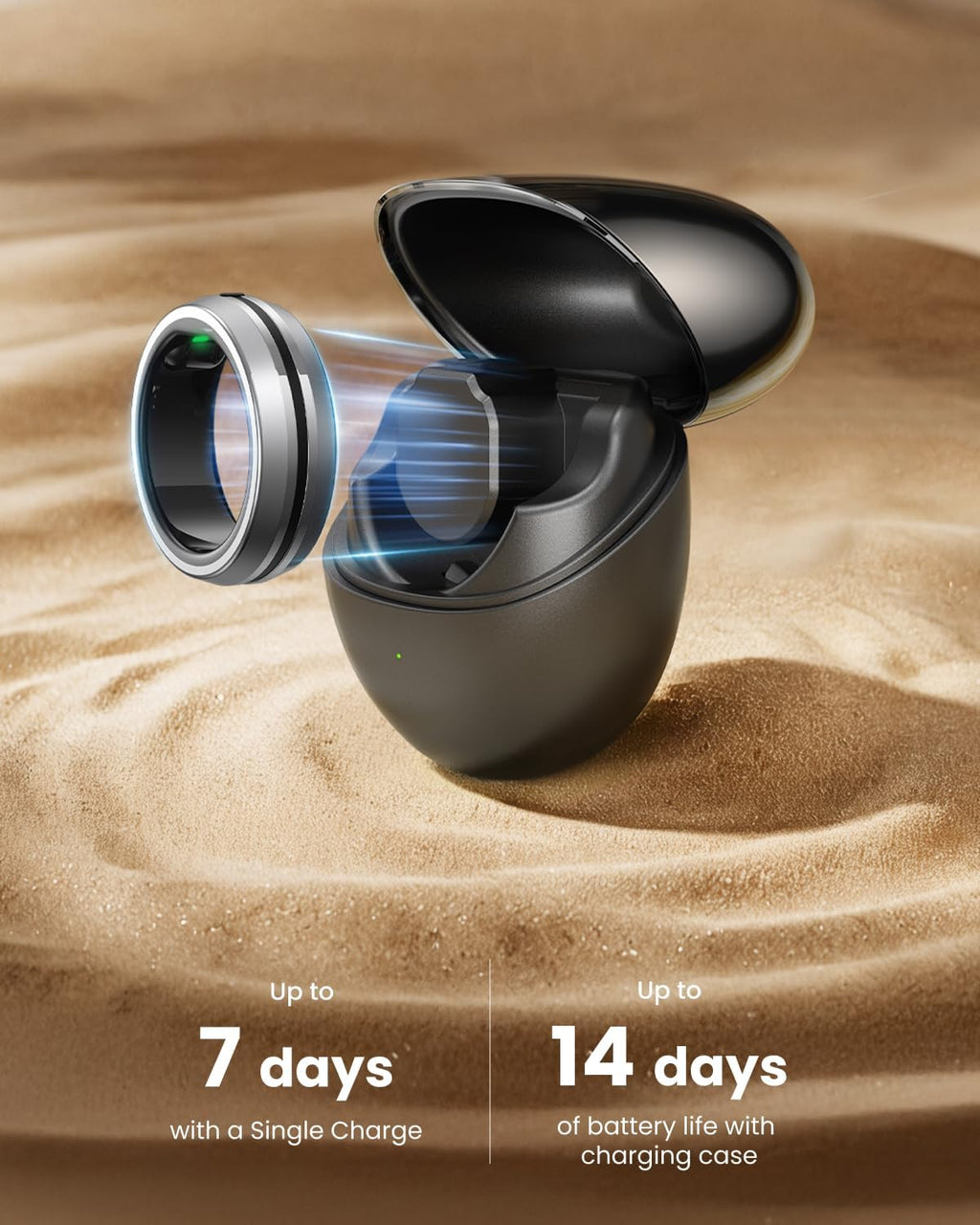 Lynx Smart Ring with Sleep & Activity Tracking – Silver