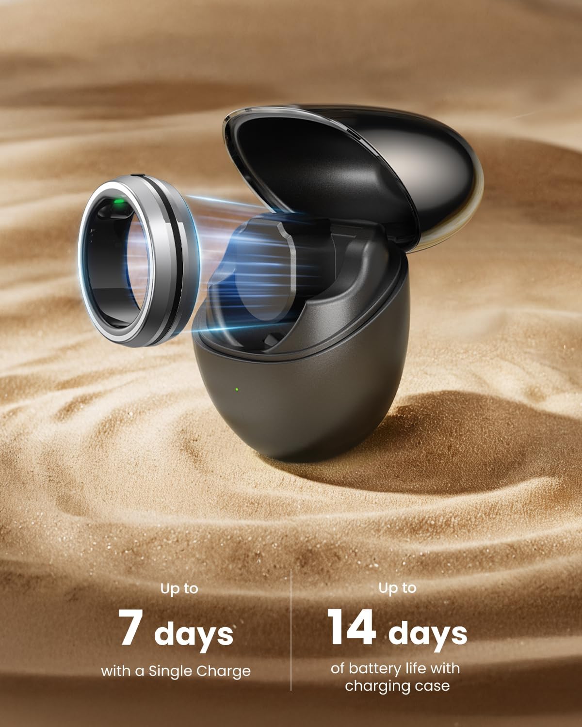 Lynx Smart Ring with Sleep & Activity Tracking – Silver