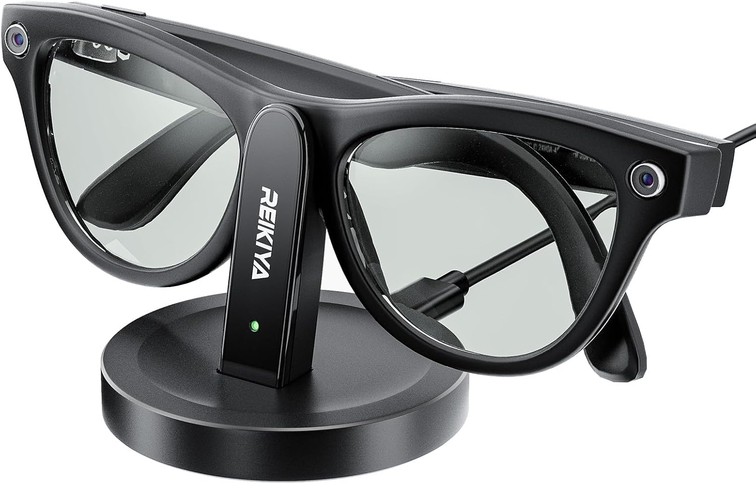 REIKIYA Charging Stand for Ray-Ban Meta Smart Glasses, Portable Charging Dock for Wayfarer, Headliner, Skyler with 3.3 ft USB-C Cable, Charger for Meta Glasses RayBan, RayBan Meta Accessories