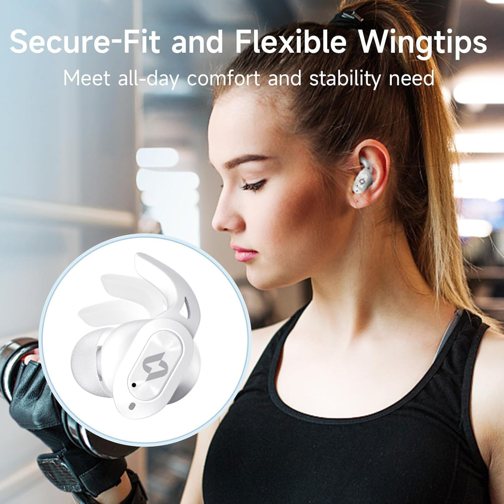 Wireless Headphones Bluetooth Earbuds with Wireless Charging Case 32H Playback LED Display in Ear Earphones Waterproof Ear buds Built in Mic Stereo Bass for iPhone Samsung Android Sport Workout Gym TV