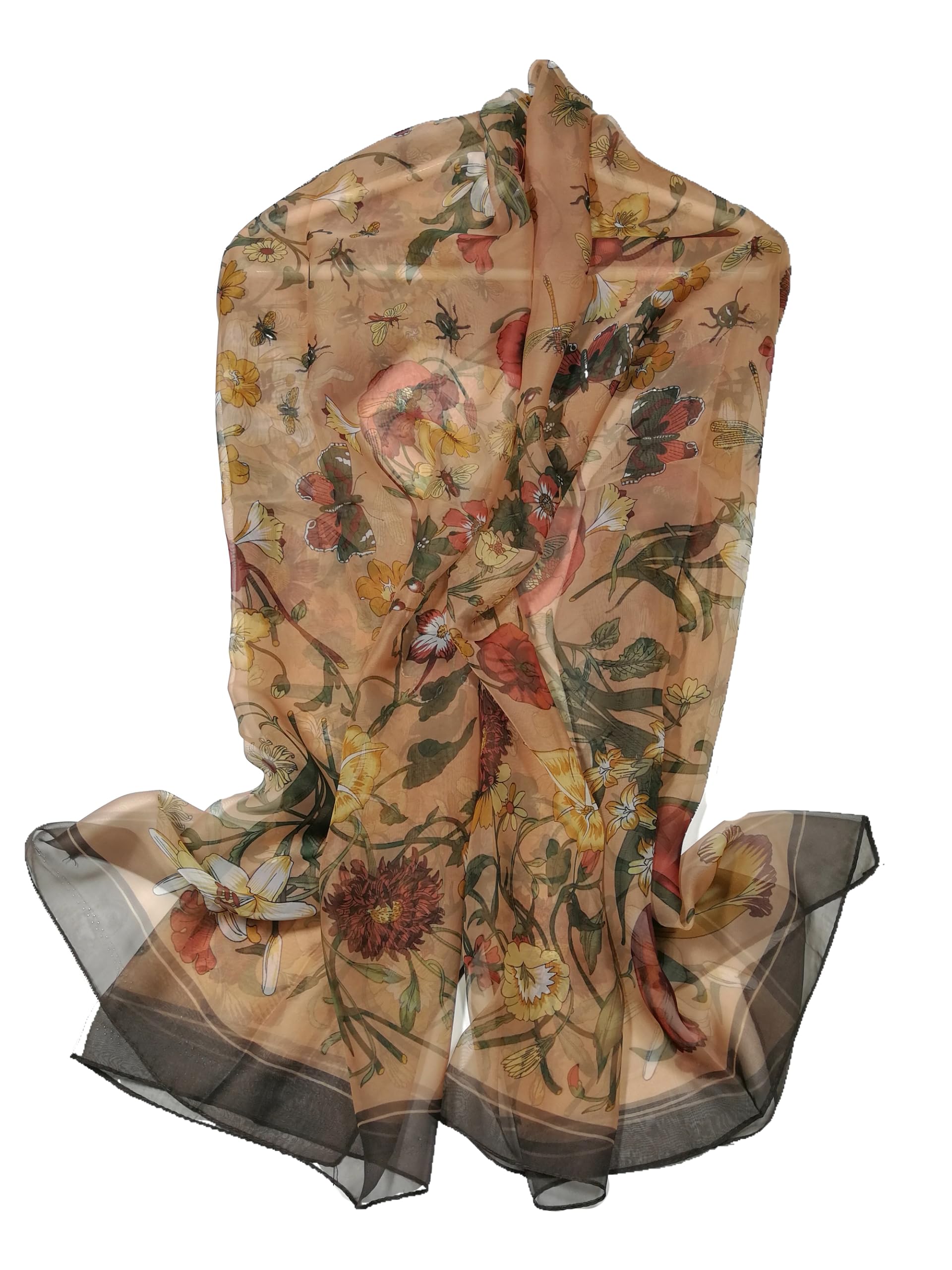 Shanlin Super Large Silk Feel Floral Scarves for Women in Gift Box