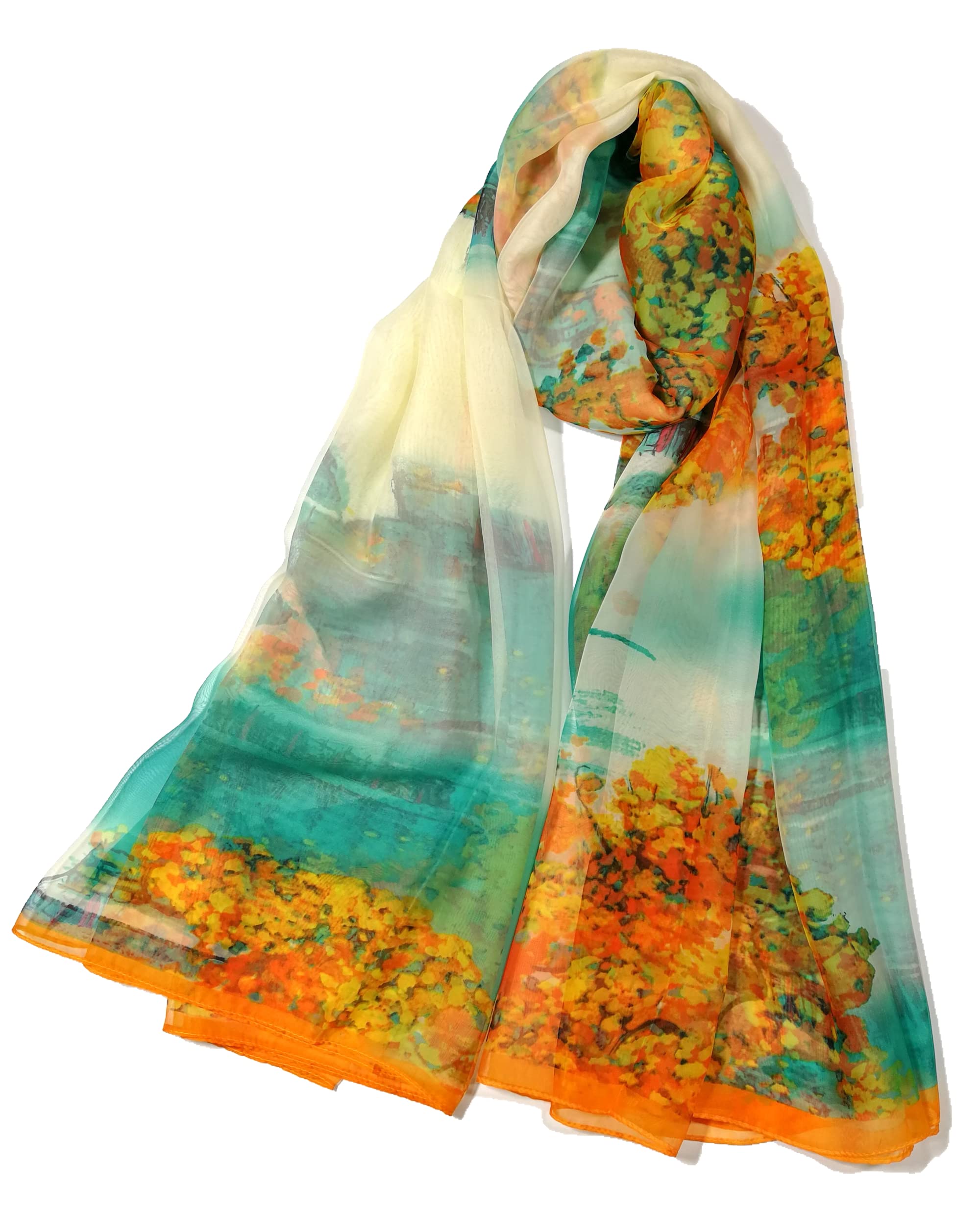 Shanlin Super Large Silk Feel Floral Scarves for Women in Gift Box