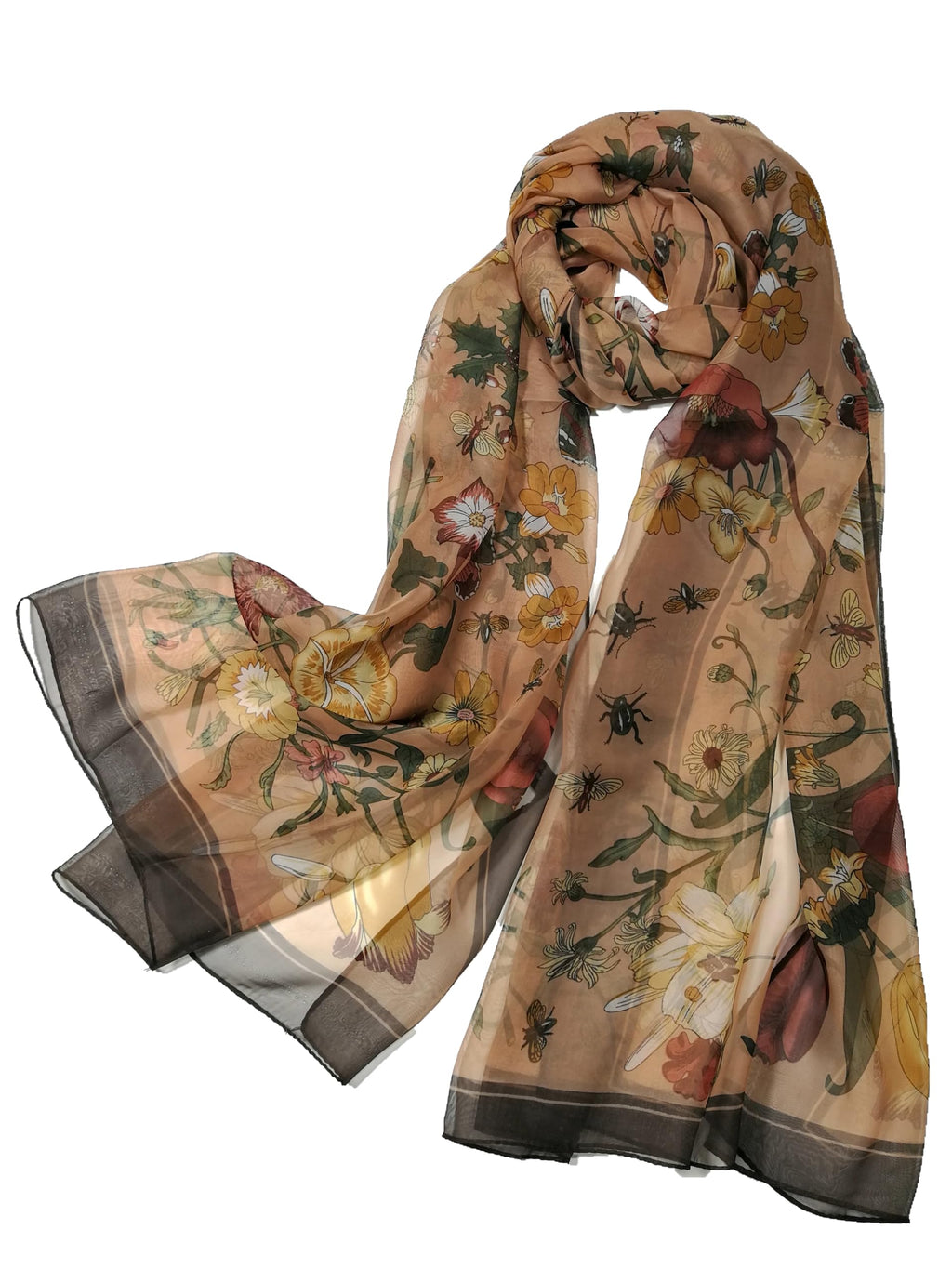 Shanlin Super Large Silk Feel Floral Scarves for Women in Gift Box