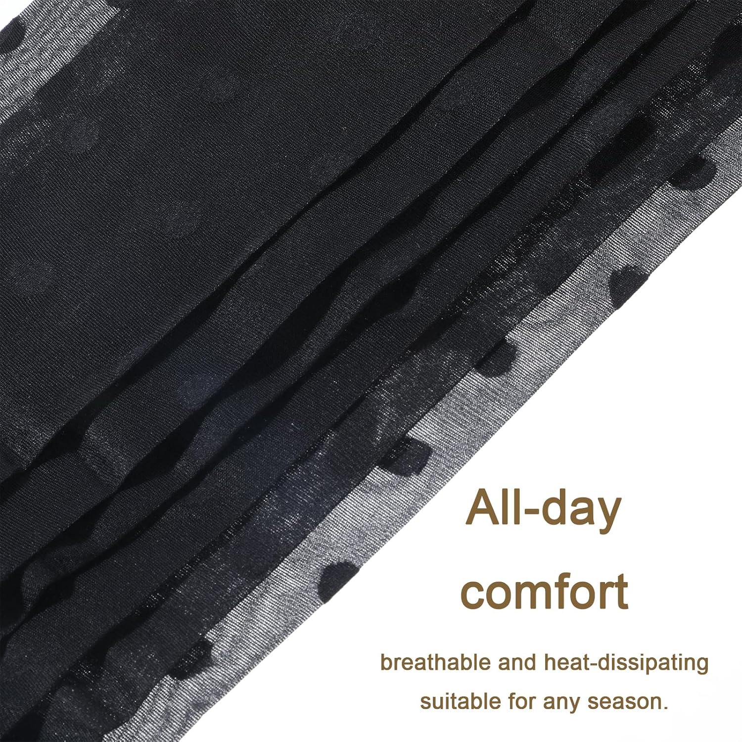 Tucnoeu 5 Pairs Women Sheer Ankle Socks, Black Sheer Polka Dot Socks, Thin Soft Reinforced Toes Stretchy Breathable Nylon Sock Mesh Dress Sock for Everyday Comfort
