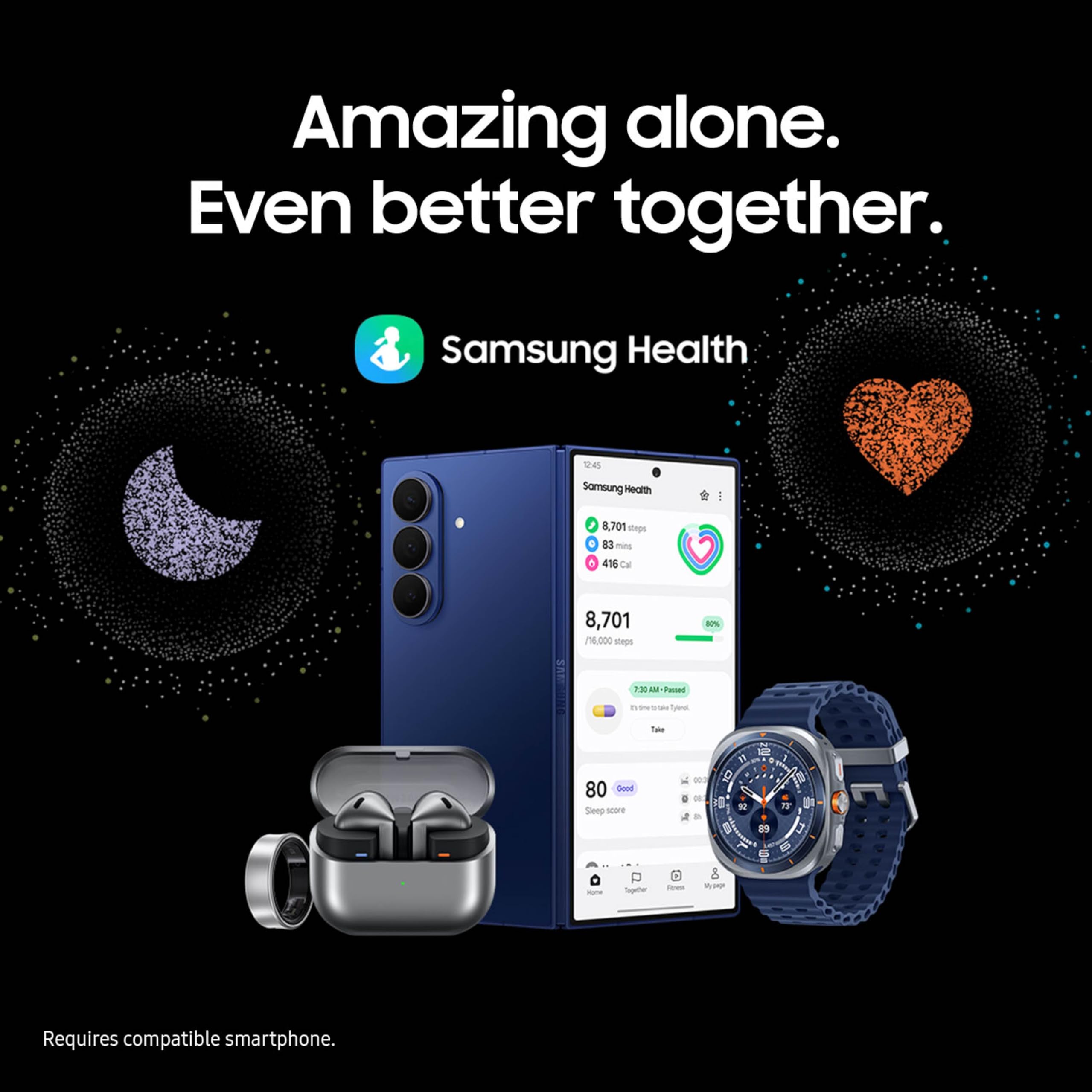 Samsung Galaxy Watch Ultra (2025) 47mm LTE Smartwatch, Titanium Casing, Advanced Sleep Coaching, Running Coach, Energy Score, Heart Rate Tracking, GPS, Titanium Blue [US Version, 2 Yr Warranty]