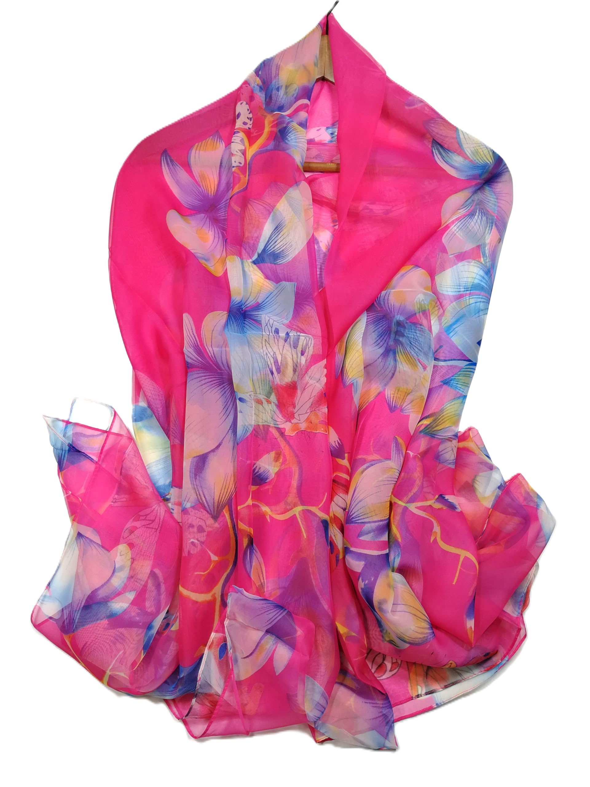 Shanlin Super Large Silk Feel Floral Scarves for Women in Gift Box