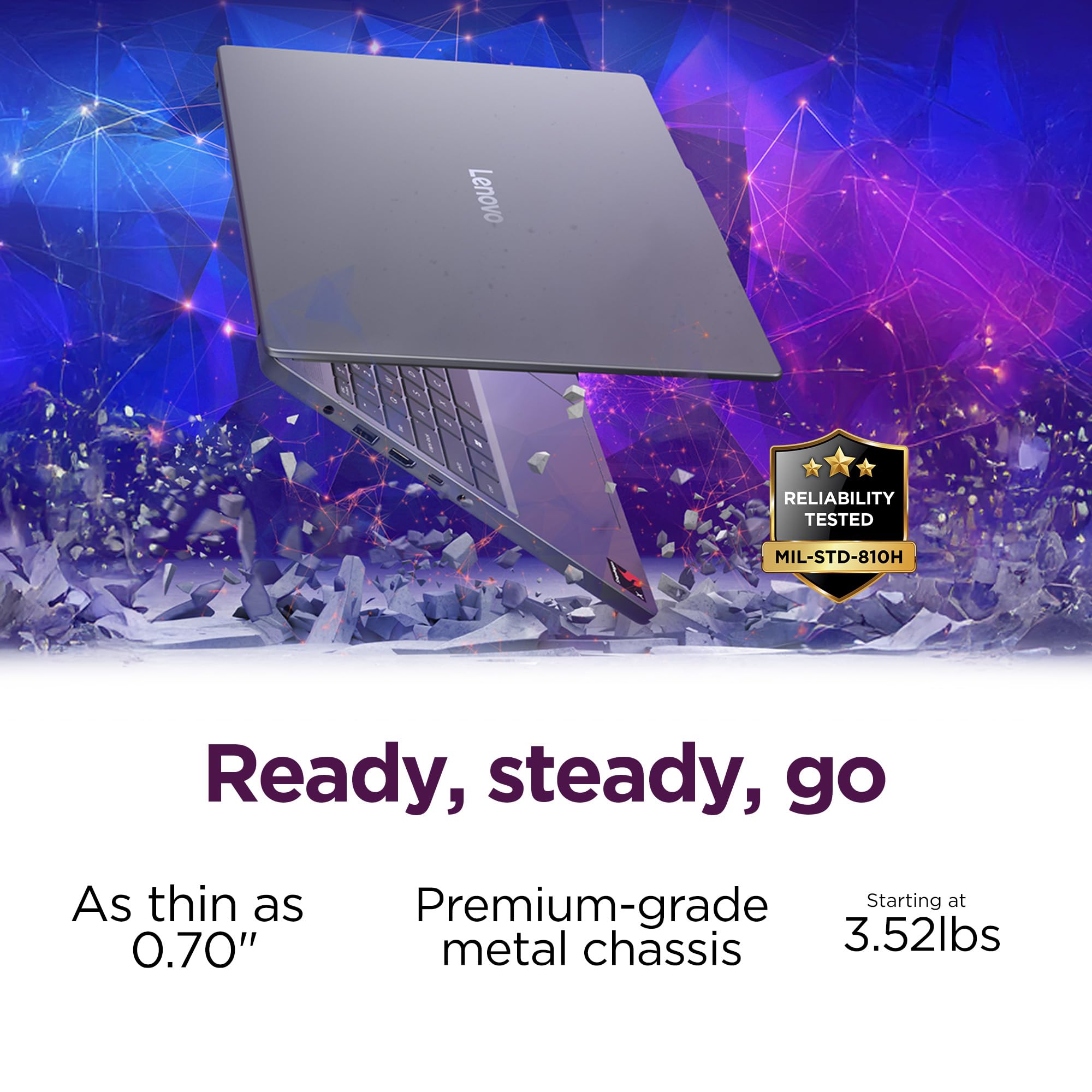 Lenovo IdeaPad Slim 3X - 2025 - Everyday AI Laptop - Copilot+ PC - 15.3" WUXGA Display - 16 GB Memory - 512 GB Storage - Qualcomm® Snapdragon® X - Luna Grey