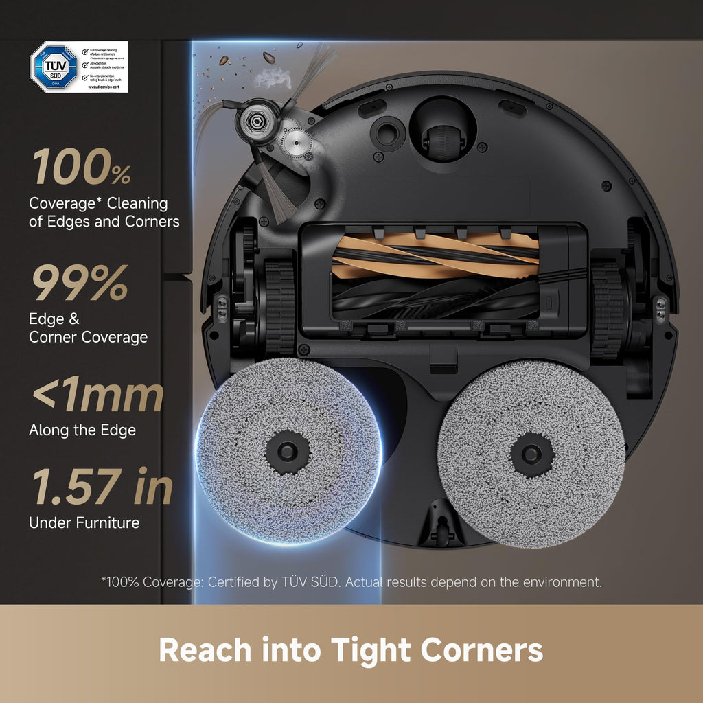 DREAME X50 Ultra White Robot Vacuum and Mop with Auto-Empty and Mop Self-Cleaning, 20,000Pa Suction, Obstacle Avoidance and 360° Navigation, Corner to Edge Deep Cleaning, Detangling Brush