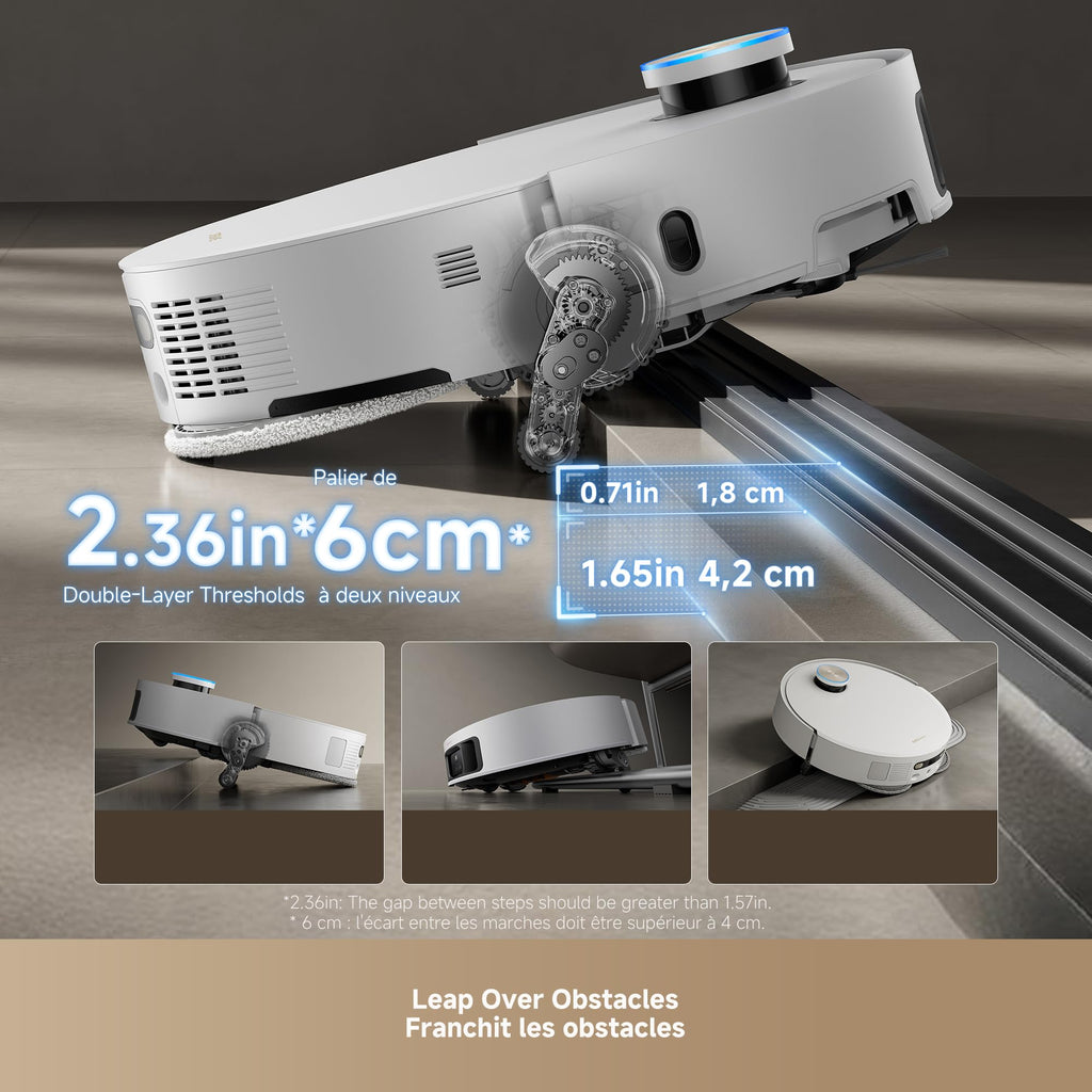 DREAME X50 Ultra White Robot Vacuum and Mop with Auto-Empty and Mop Self-Cleaning, 20,000Pa Suction, Obstacle Avoidance and 360° Navigation, Corner to Edge Deep Cleaning, Detangling Brush