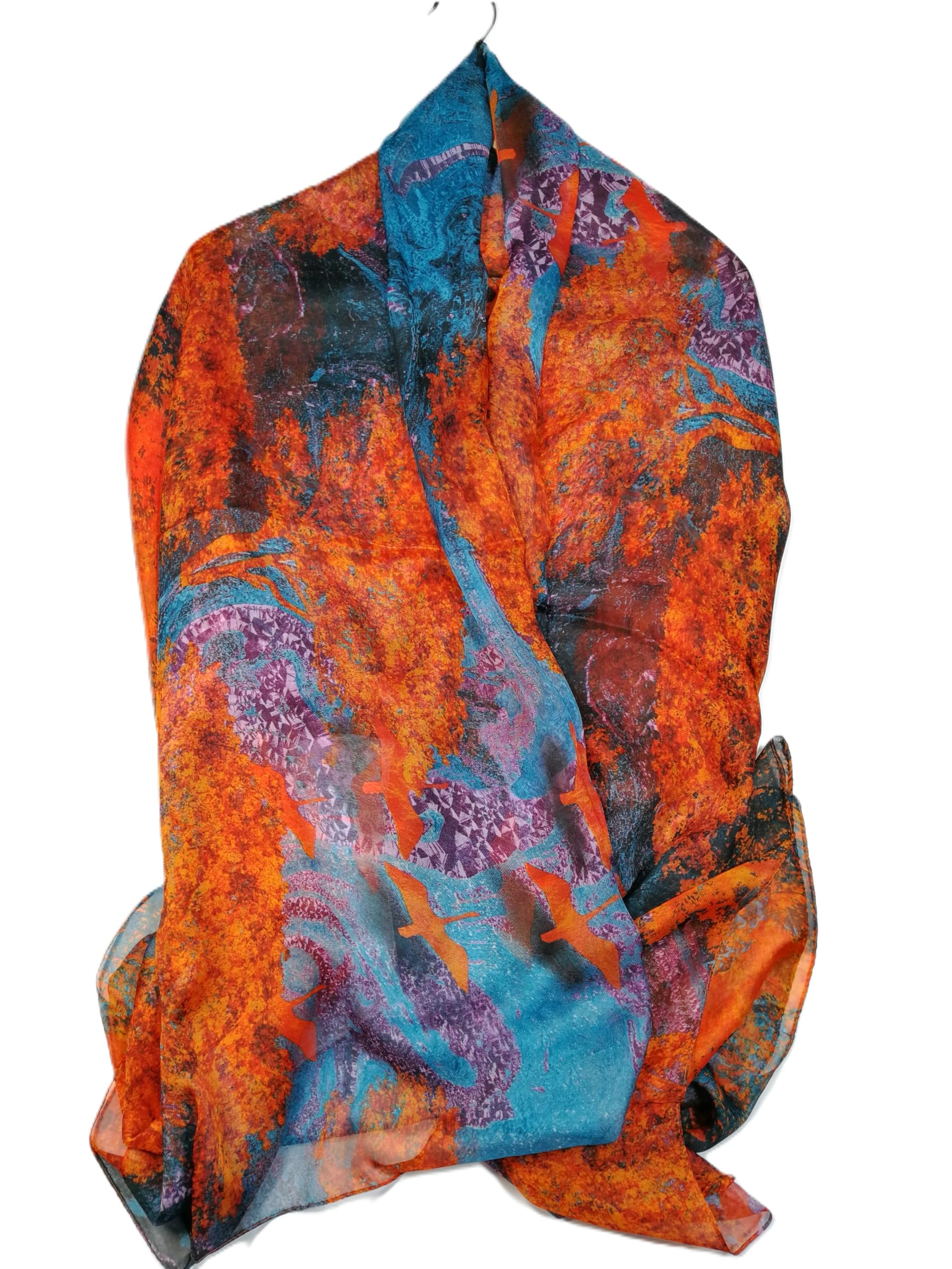 Shanlin Super Large Silk Feel Floral Scarves for Women in Gift Box
